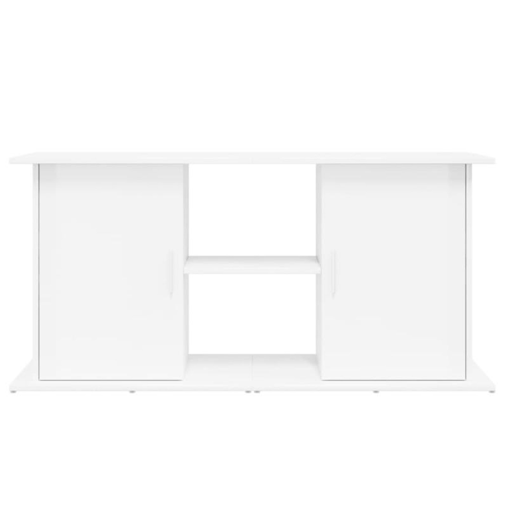 Voir la diapositive 5 : VIDAXL Support d aquarium blanc brillant 121x41x58cm bois d ingénierie