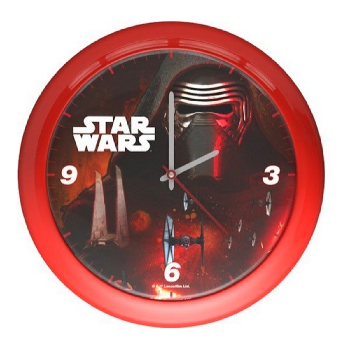 Horloge murale Star Wars montre rouge pas cher Auchan.fr