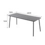 Voir la diapositive 3 : CONCEPT USINE Table de jardin 6 places 160cm gris foncé BERGAME