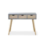 Voir la diapositive 3 : Paris Prix Console Scandinave 3 Tiroirs  Kim  100cm Gris