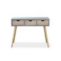 Voir la diapositive 3 : Paris Prix Console Scandinave 3 Tiroirs  Kim  100cm Gris