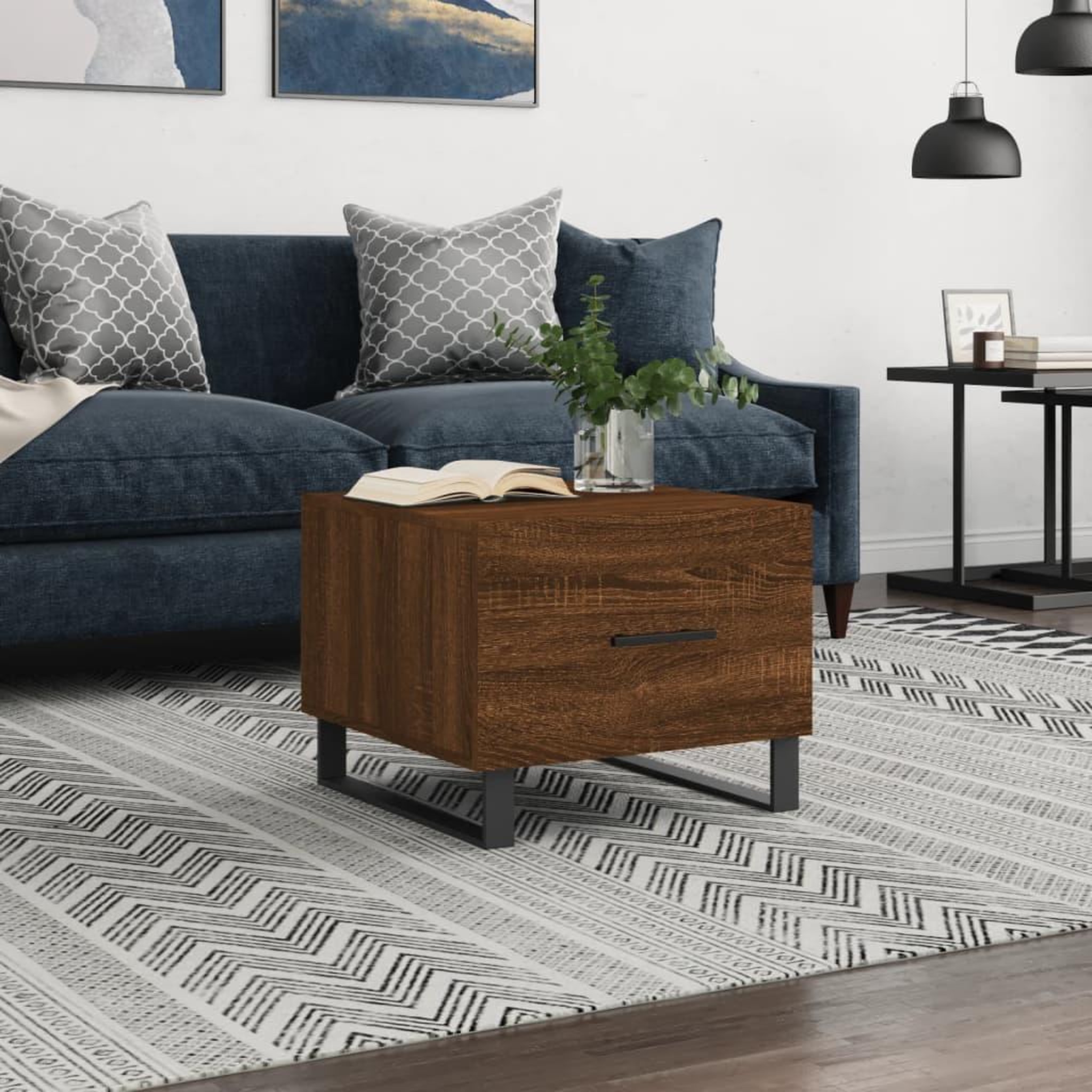 VIDAXL Table basse Chene marron 50x50x40 cm Bois d'ingenierie