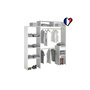 Voir la diapositive 4 : CONCEPT USINE Dressing blanc extensible avec penderie, étagères et tiroirs ELYSEE