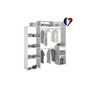 Voir la diapositive 4 : CONCEPT USINE Dressing blanc extensible avec penderie, étagères et tiroirs ELYSEE