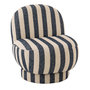 Voir la diapositive 1 : Paris Prix Fauteuil à Rayures  Ligné  76cm Bleu & Blanc Cassé