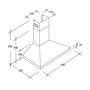 Voir la diapositive 4 : Candy Hotte décorative murale 60cm 67db 458m3/h inox - CCE160XGG