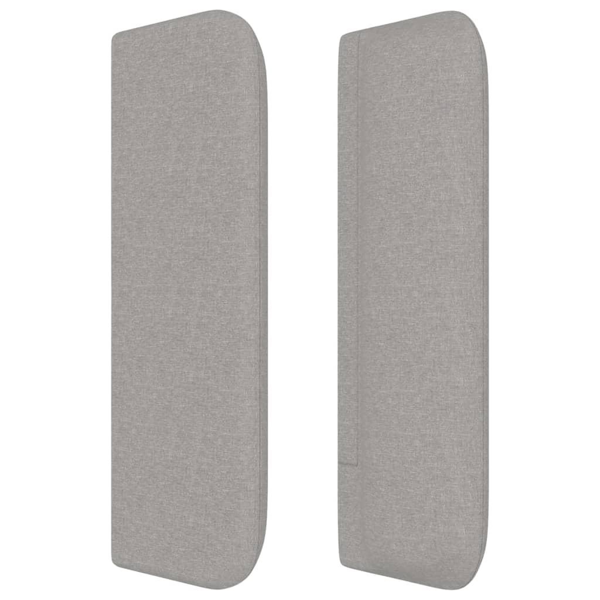 Voir la diapositive 4 : VIDAXL Tete de lit avec oreilles Gris clair 93x16x78/88 cm Tissu