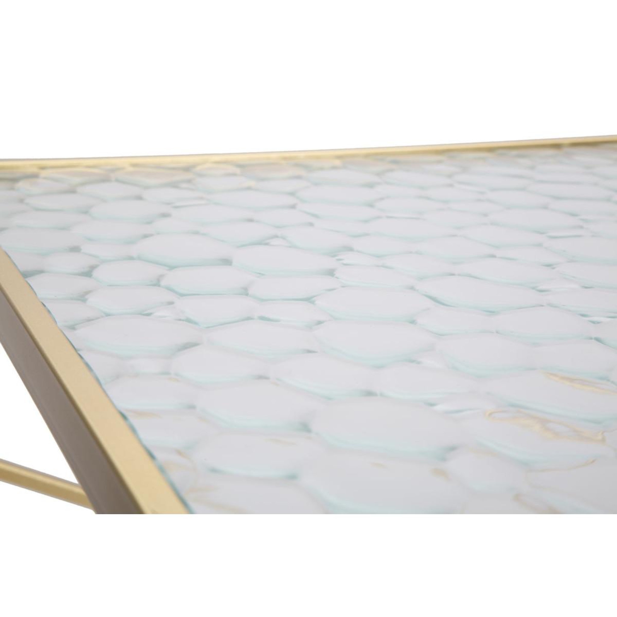 Voir la diapositive 6 : Paris Prix Lot de 2 Tables d'Appoint Design  Glassy  100cm Or