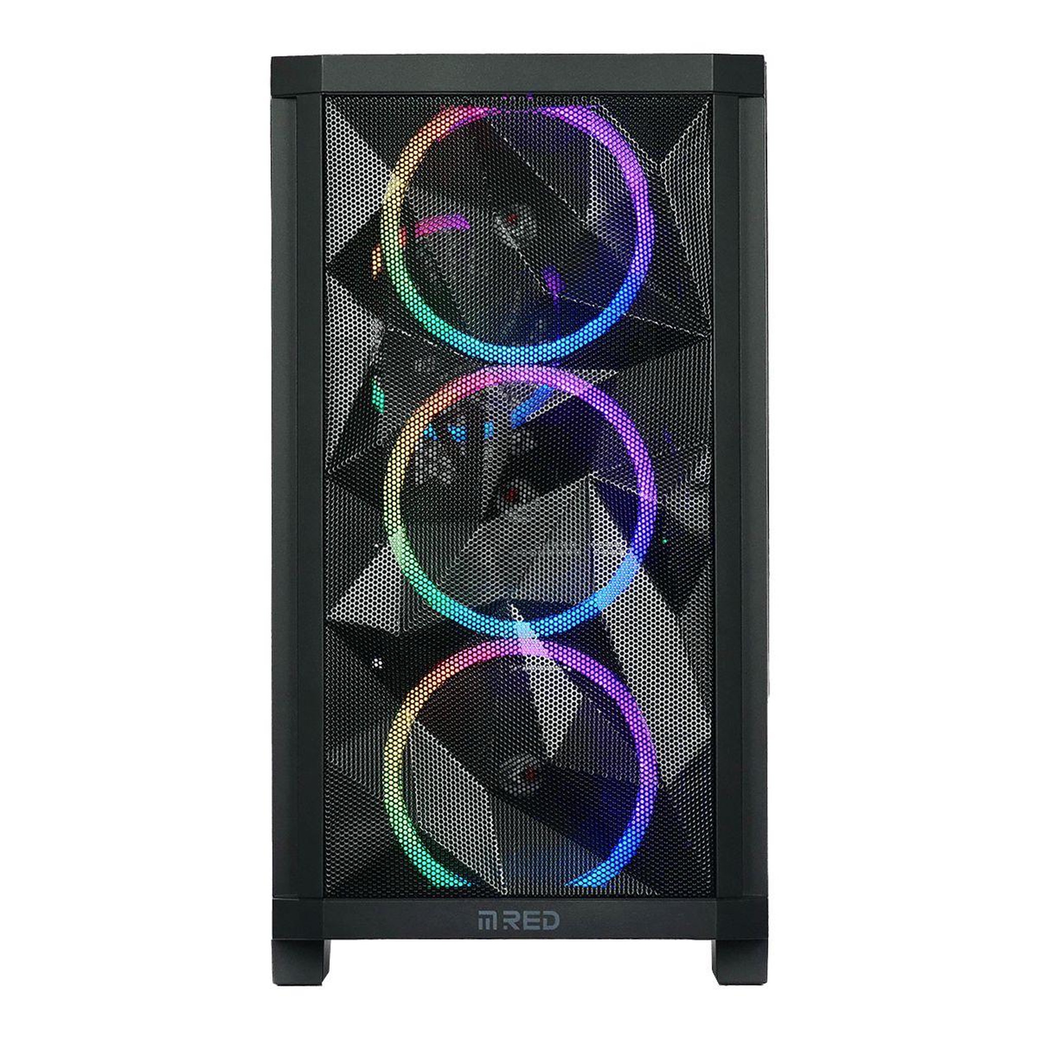 Voir la diapositive 2 : MRED Pc gamer cbt102-01 - amd ryzen 5 5500 - nvidia geforce rtx 5060 - 16 go ram ddr4 - ssd 512 go - sans os