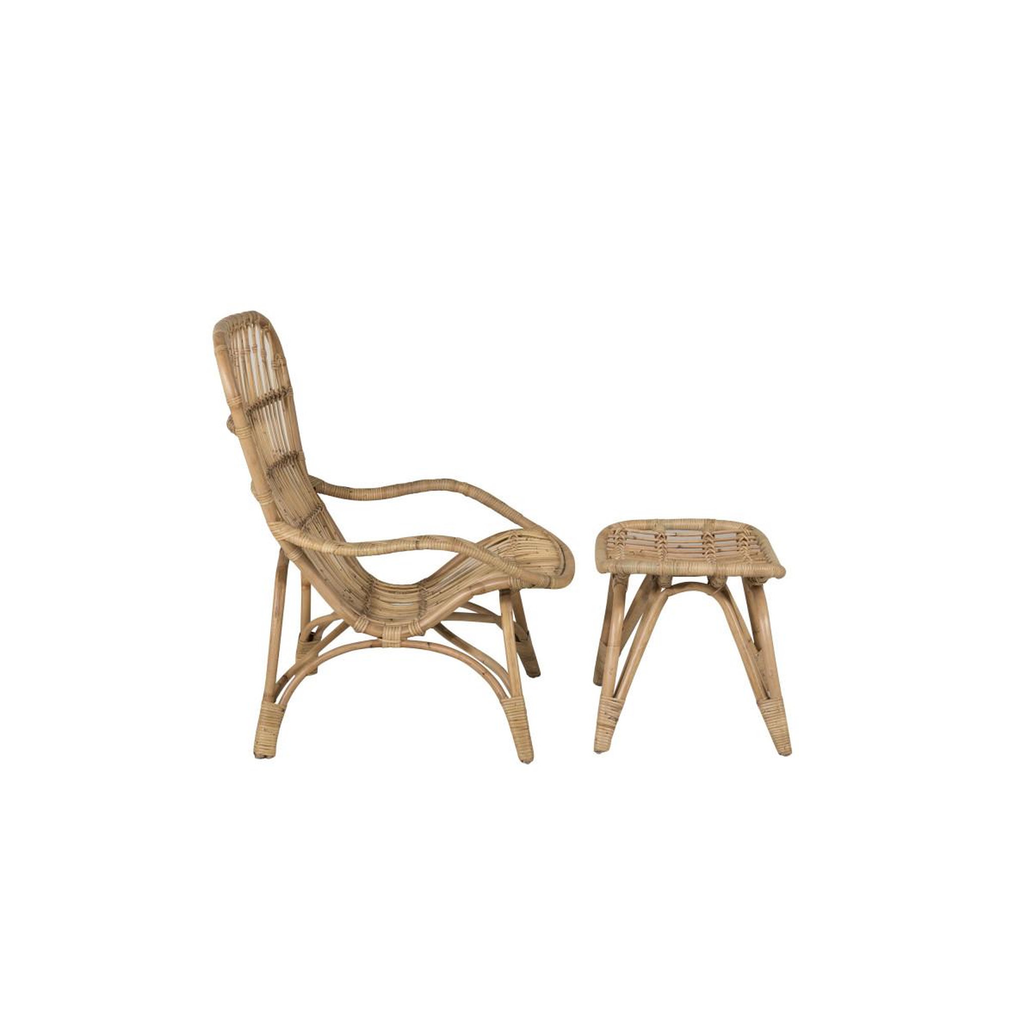 Voir la diapositive 6 : Paris Prix Fauteuil de jardin & repose-pieds  ella  98cm naturel