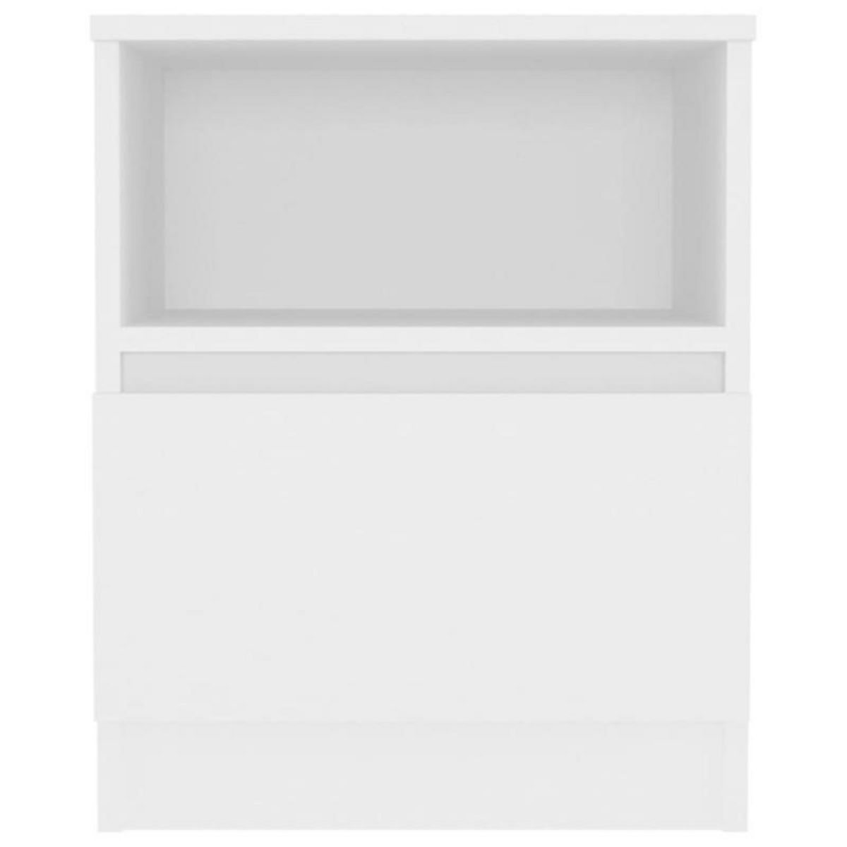 VIDAXL Tables de chevet 2 pcs Blanc 40x40x50 cm Aggloméré