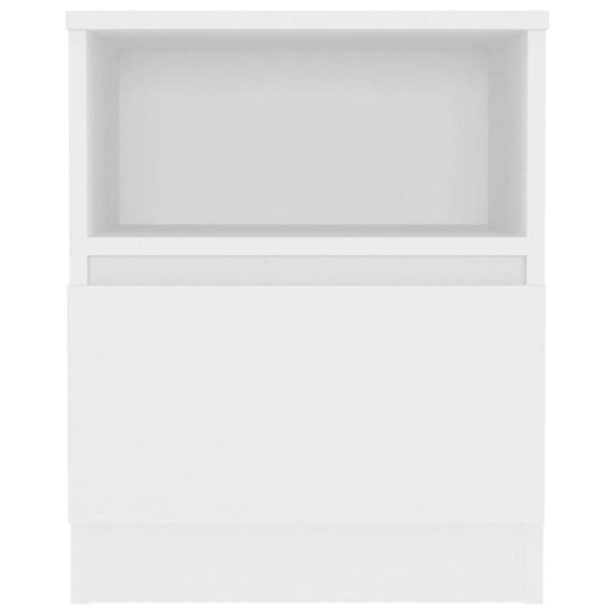 VIDAXL Tables de chevet 2 pcs Blanc 40x40x50 cm Aggloméré