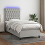 Voir la diapositive 1 : VIDAXL Sommier a lattes de lit avec matelas et LED Gris clair 80x200cm