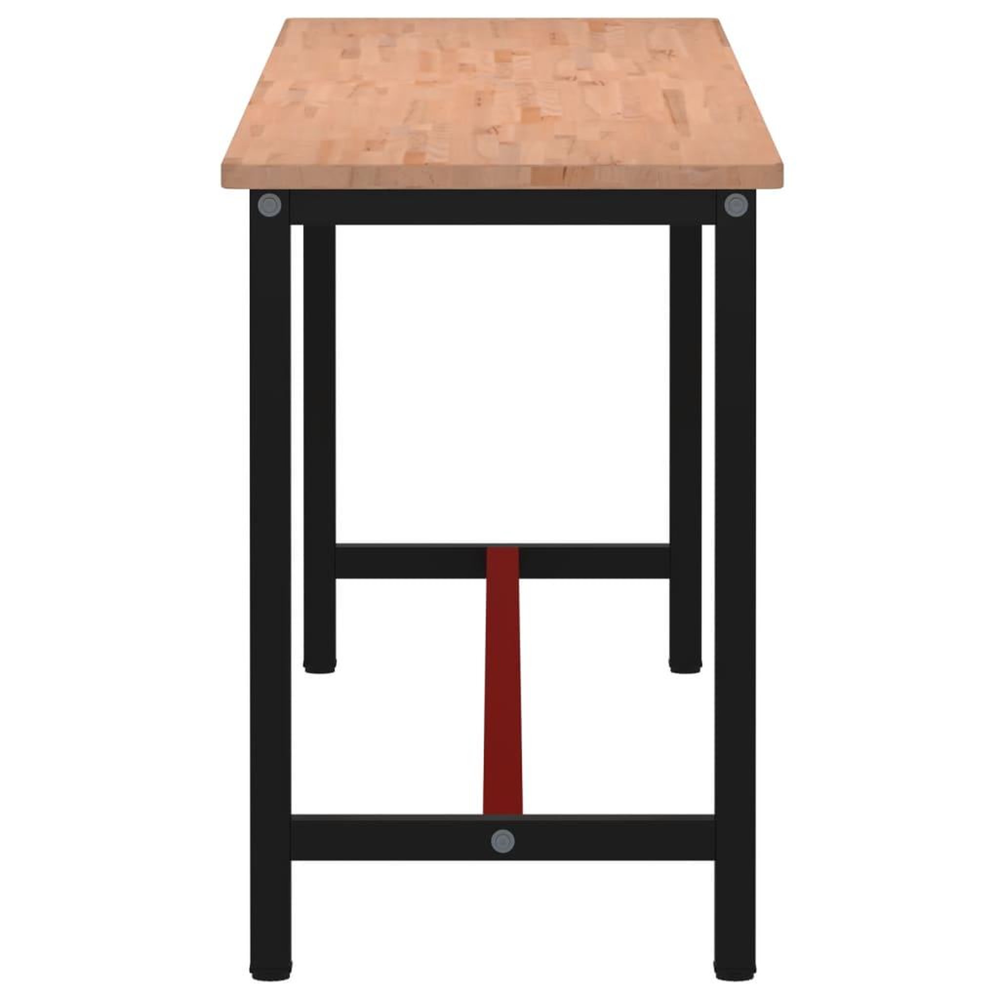 Voir la diapositive 4 : VIDAXL Etabli 220x55x81,5 cm bois massif de hetre et metal