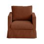 Voir la diapositive 3 : LISA DESIGN Serena - housse en velours côtelé pour fauteuil