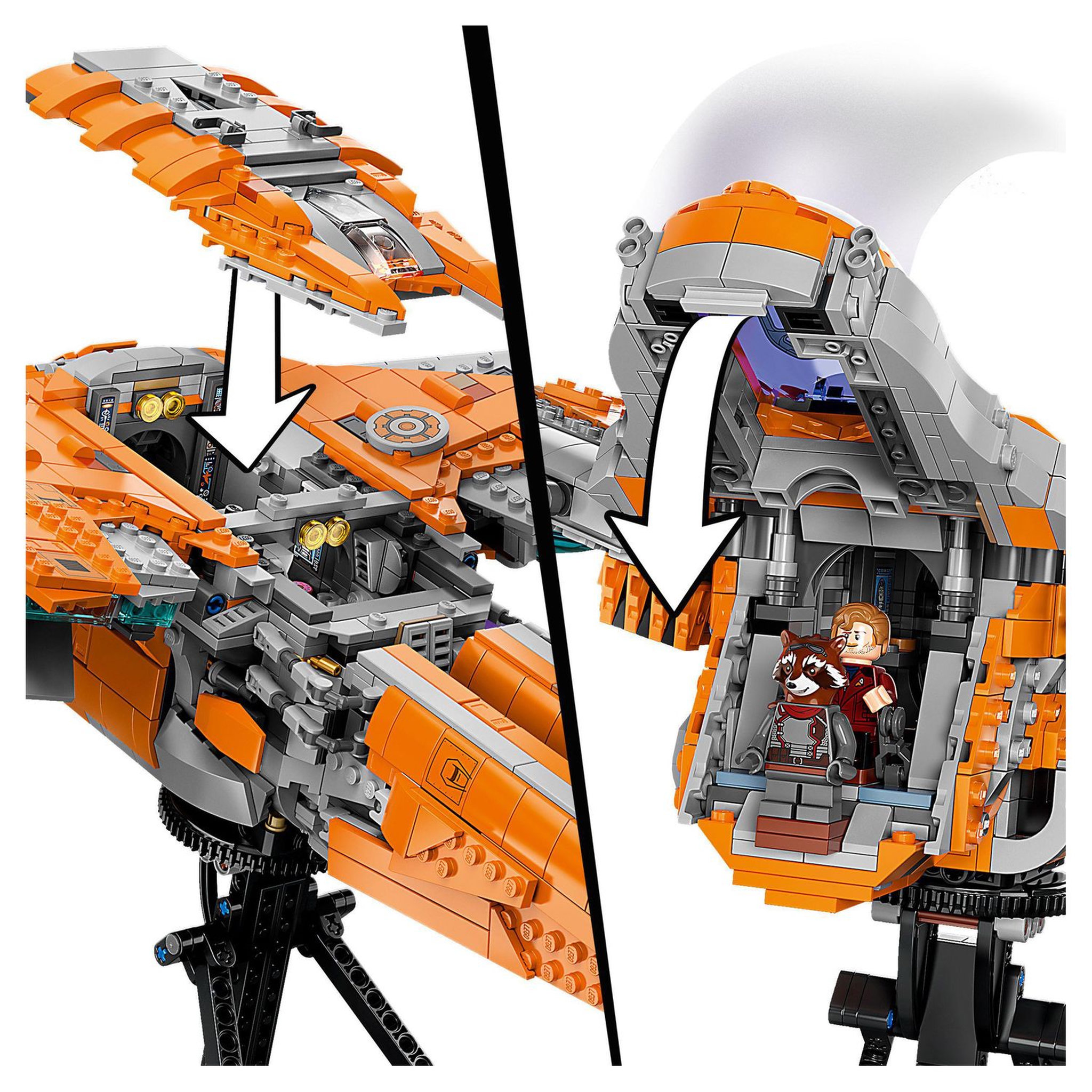 Voir la diapositive 4 : LEGO Marvel Super Heroes 76193 - The Infinity Saga - Le vaisseau des Gardiens de la Galaxie