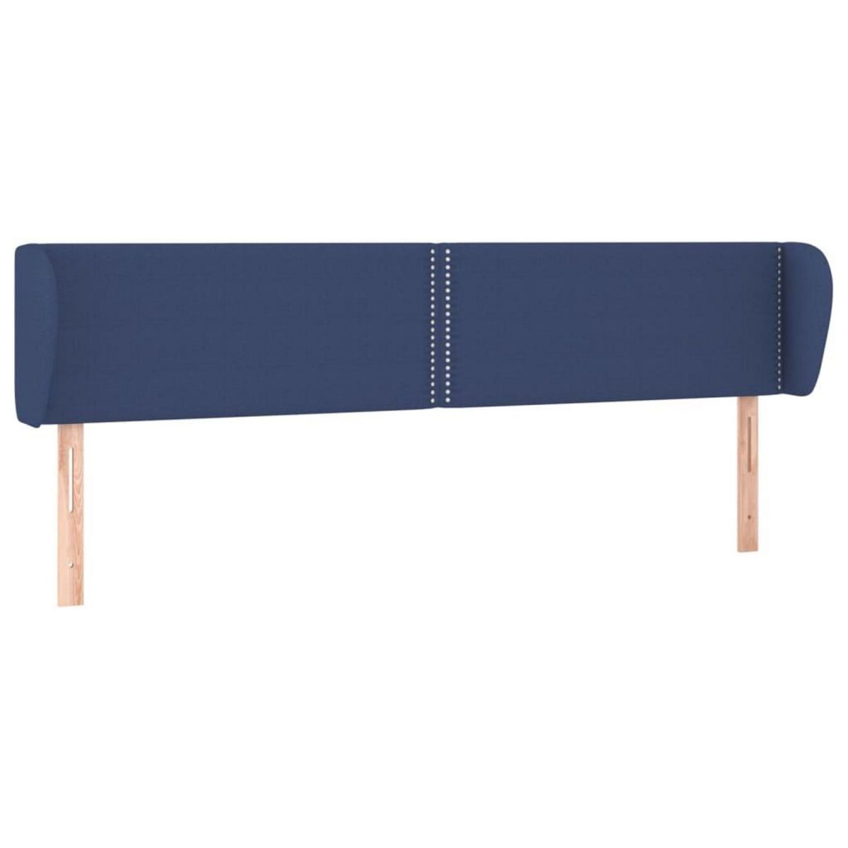 VIDAXL Tete de lit avec oreilles Bleu 163x23x78/88 cm Tissu