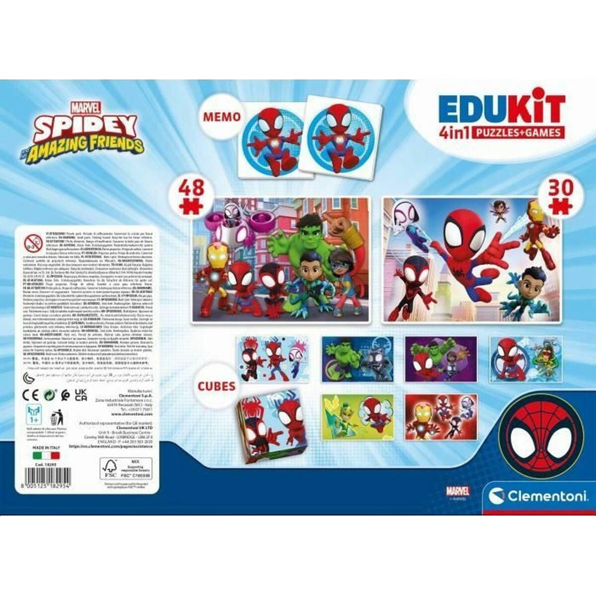 CLEMENTONI Jeu éducatif Clementoni Edukit 4 en 1 Spidey