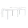 Voir la diapositive 6 : VIDAXL Table de jardin Blanc 220x90x72 cm Plastique Aspect de rotin
