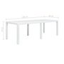 Voir la diapositive 6 : VIDAXL Table de jardin Blanc 220x90x72 cm Plastique Aspect de rotin