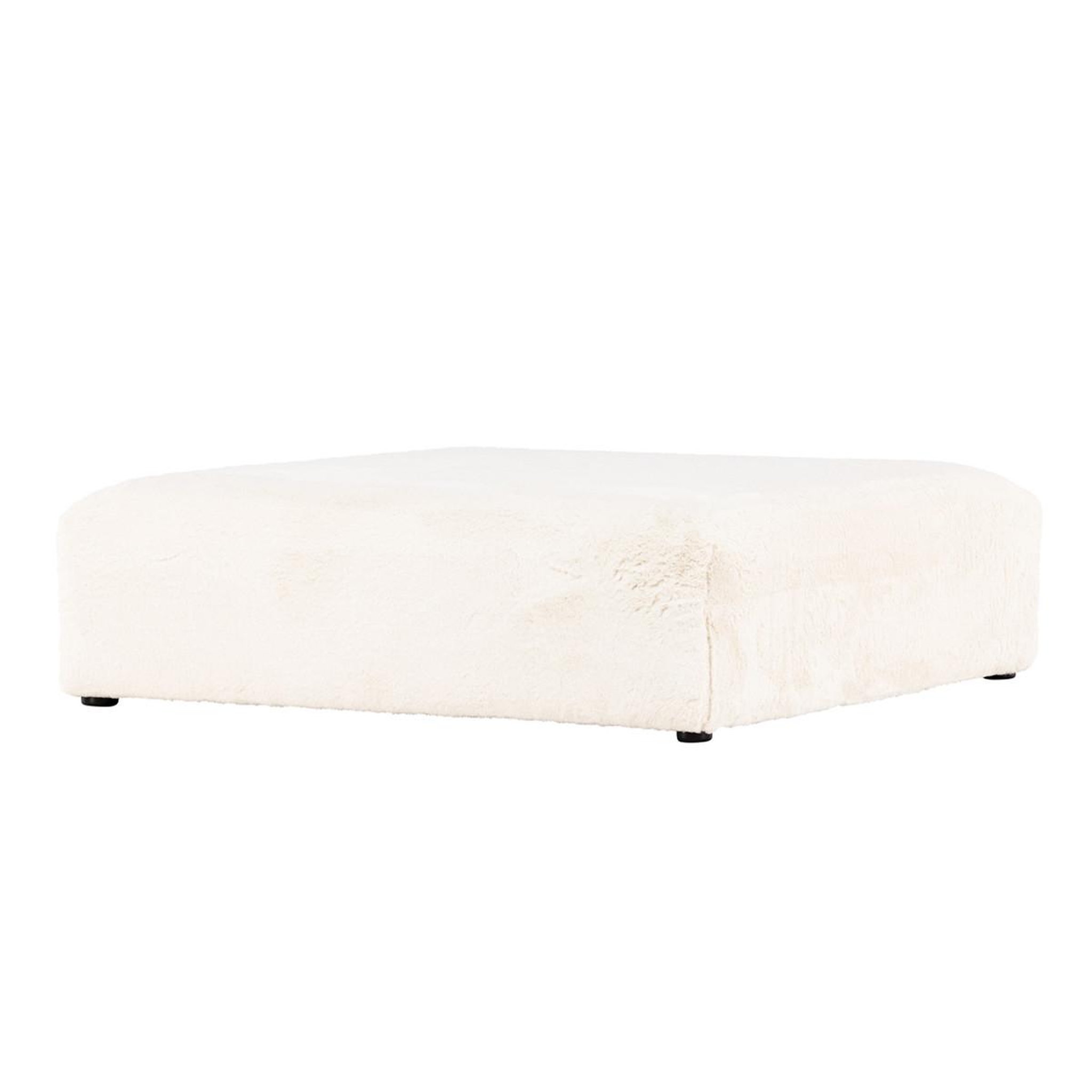 Paris Prix Pouf xl effet fourrure  davie  100cm beige