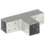 Voir la diapositive 4 : VIDAXL Connecteur de poteau Forme en T Metal galvanise 71x71 mm