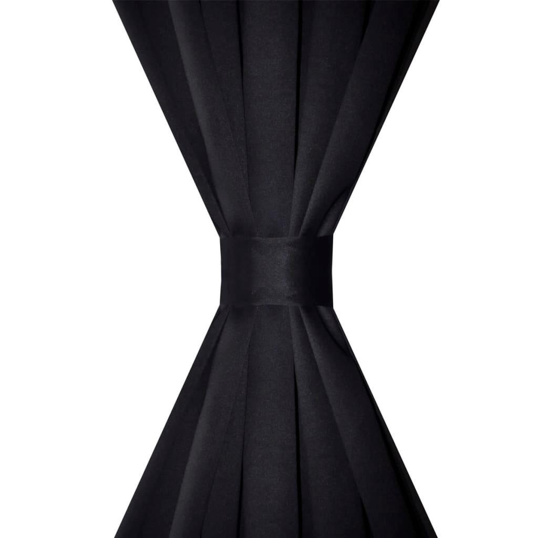 Voir la diapositive 3 : VIDAXL 2 pcs Rideau Blackout Occultant Noir Tete a Fente 135 x 245 cm