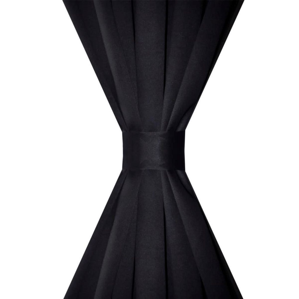 VIDAXL 2 pcs Rideau Blackout Occultant Noir Tete a Fente 135 x 245 cm