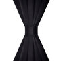 Voir la diapositive 3 : VIDAXL 2 pcs Rideau Blackout Occultant Noir Tete a Fente 135 x 245 cm