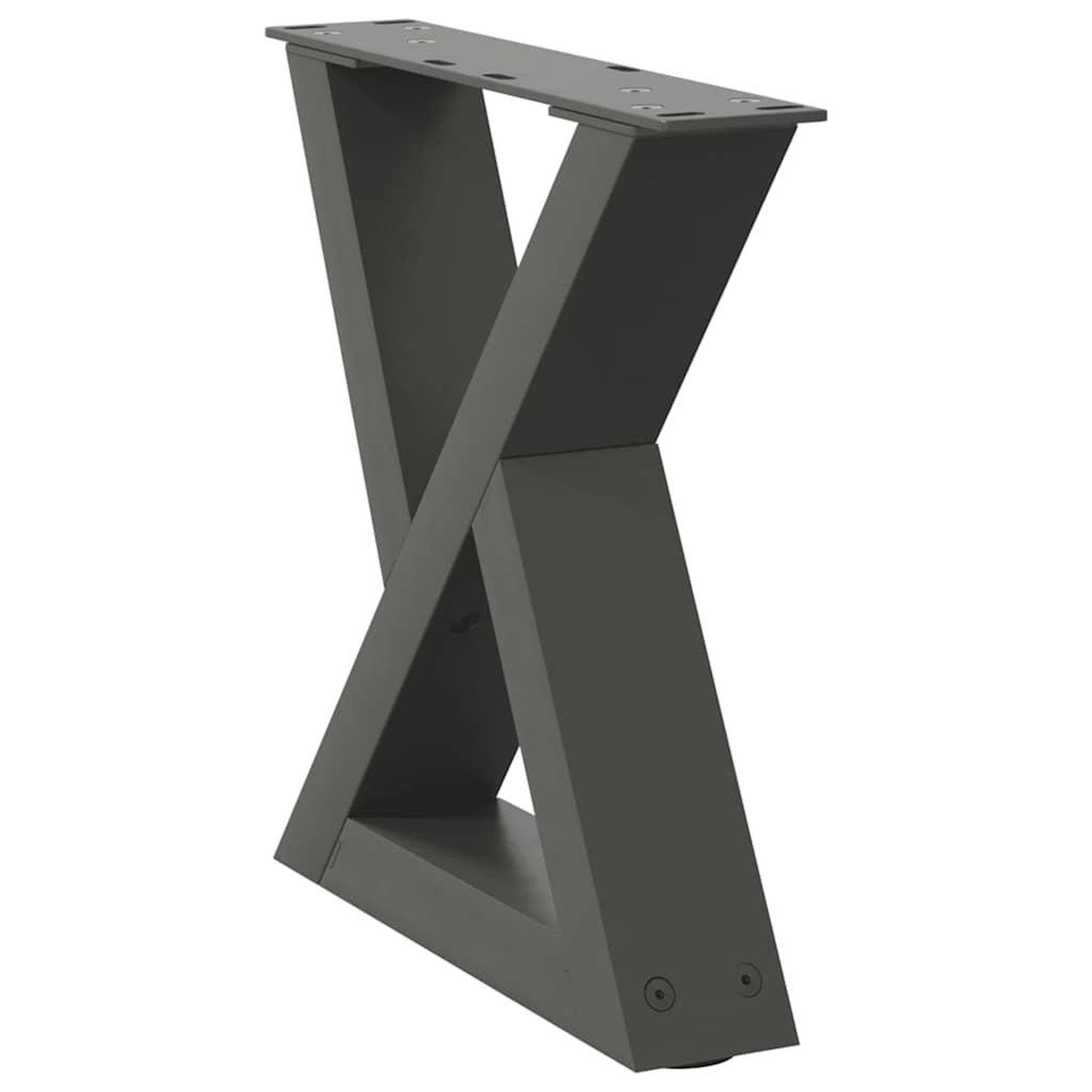 Voir la diapositive 4 : VIDAXL Pieds de table basse 2 pcs anthracite 30x(30-31,3) cm acier