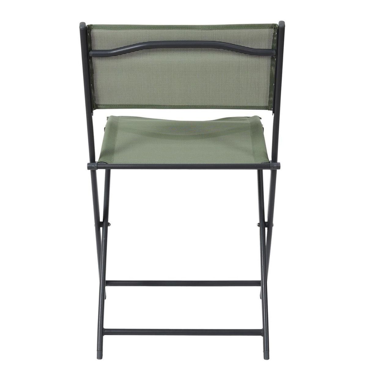 TOILINUX Lot de 4 Chaises pliantes d'extérieur Elba