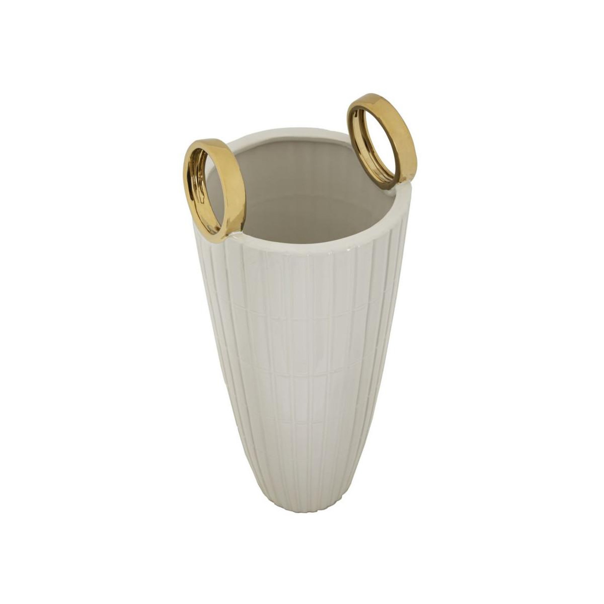 Voir la diapositive 5 : Paris Prix Vase design en céramique  shopping  45cm blanc