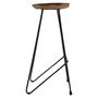 Voir la diapositive 3 : TOILINUX 2 Tabourets de bar design bois et métal Sumar - Noir
