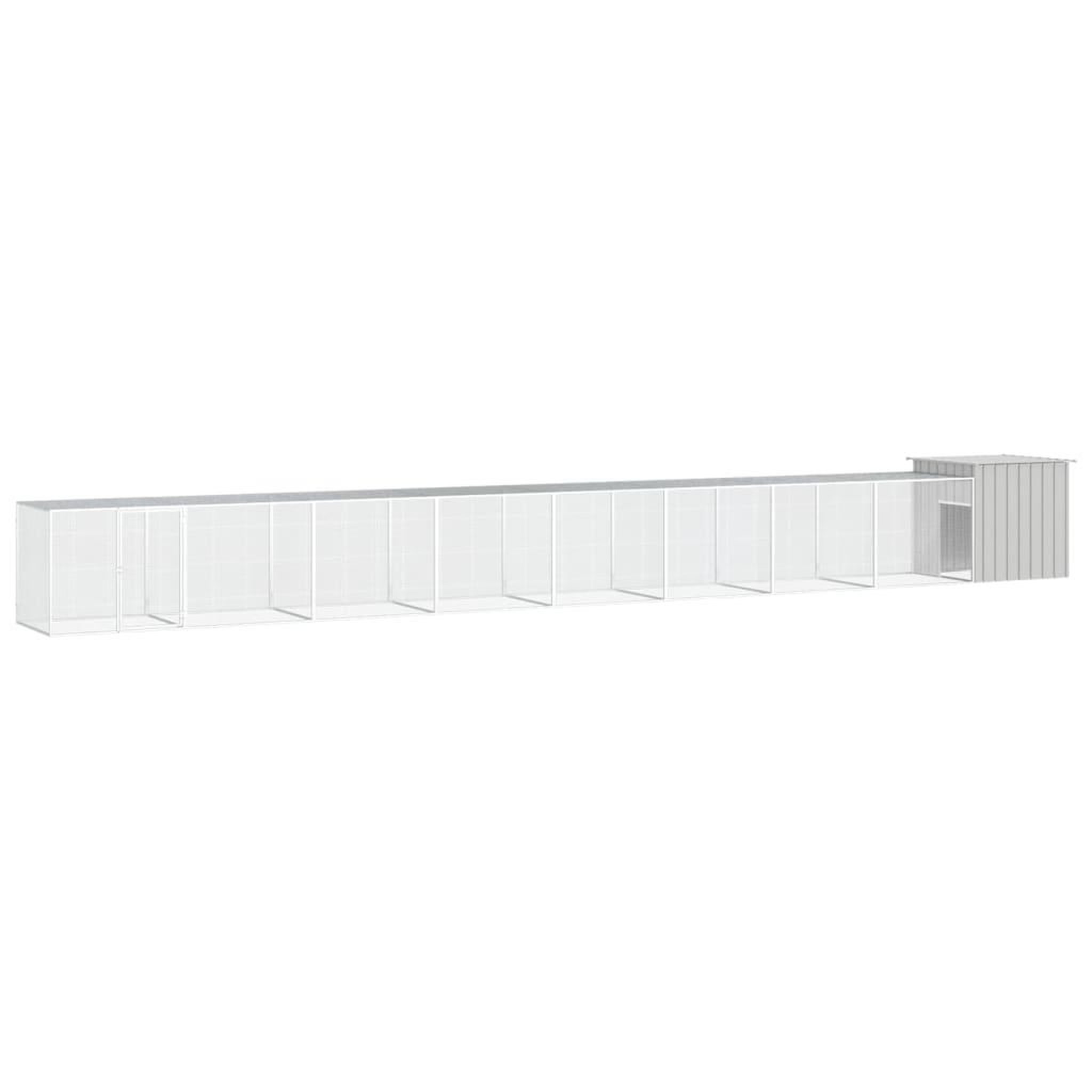 VIDAXL Cage pour poules Gris 900x91x100 cm Acier galvanise