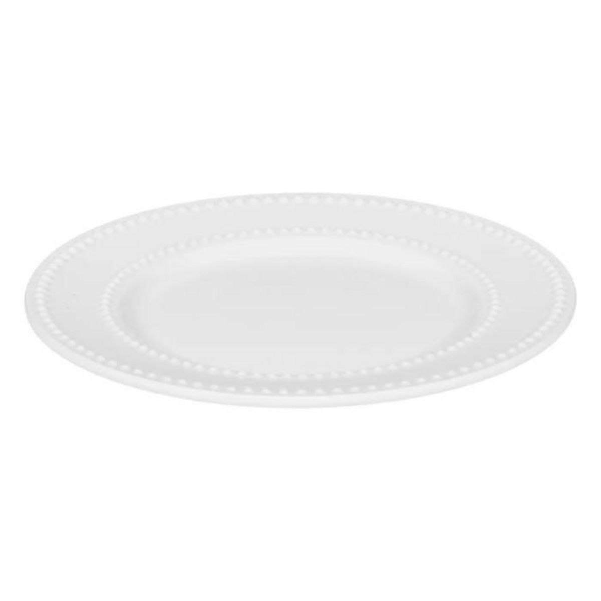 SECRET DE GOURMET Service de Table en Porcelaine 18 Pièces  Perle  27cm Blanc