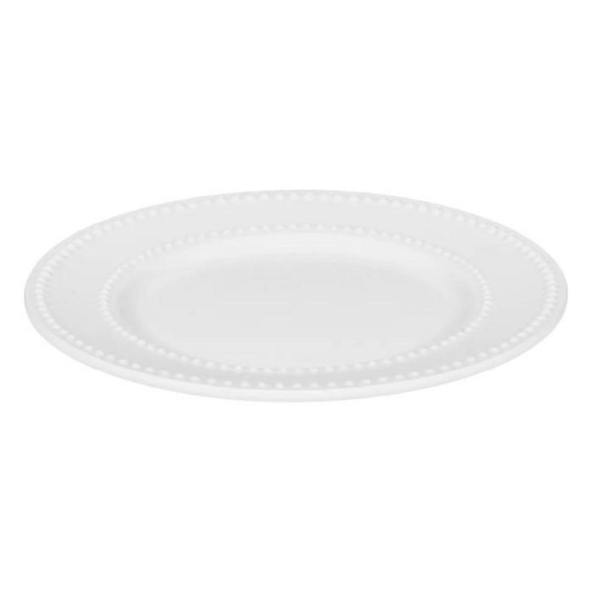 SECRET DE GOURMET Service de Table en Porcelaine 18 Pièces  Perle  27cm Blanc