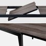 SWEEEK Table de jardin aluminium 160/240cm avec 8 chaises empilables aluminium et textilène