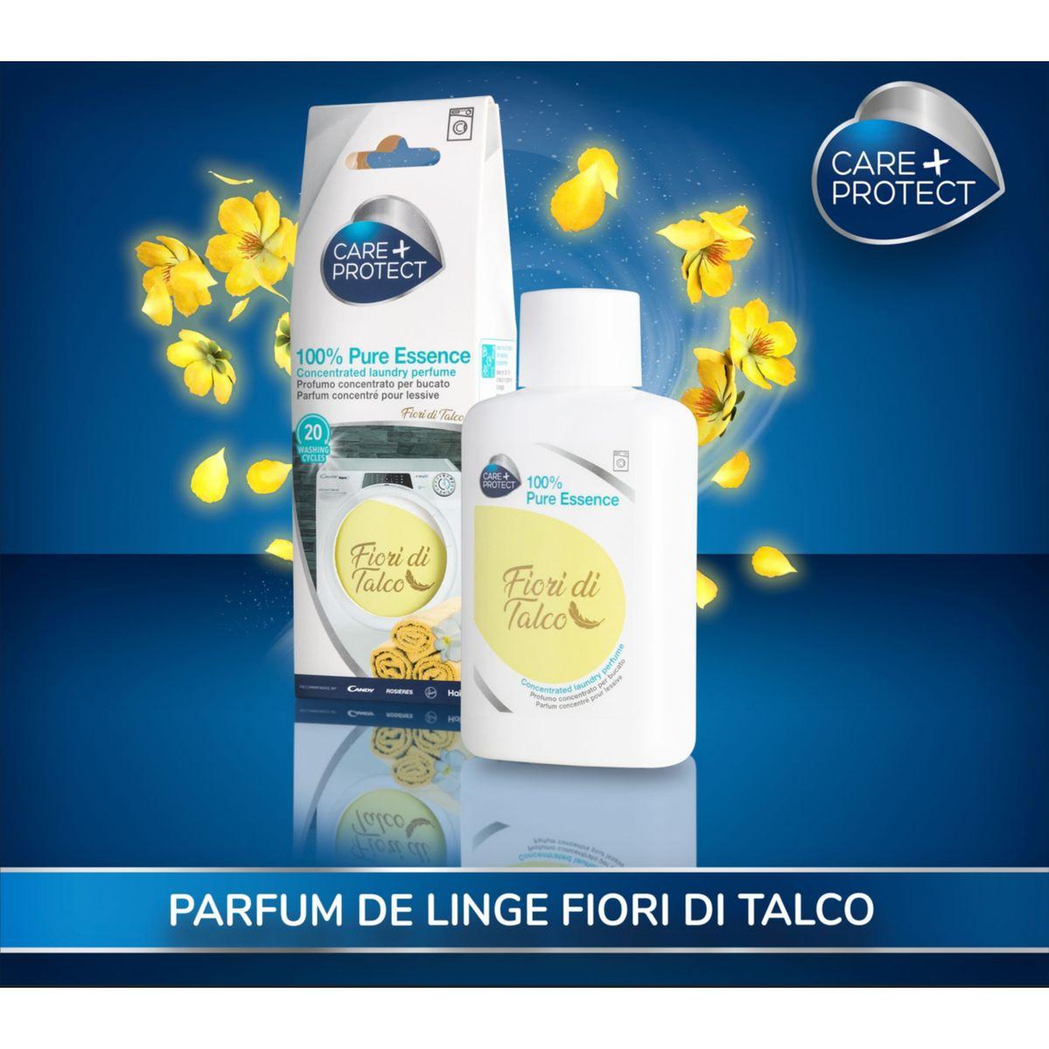 Voir la diapositive 2 : CARE PROTECT Parfum de linge pour lave-linge / Fiori Di Talco - 100ml