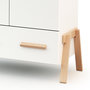 Voir la diapositive 4 : AT4 Armoire enfant 2 portes en bois CANAILLE Blanc et Hêtre 108 x 53 x176 cm