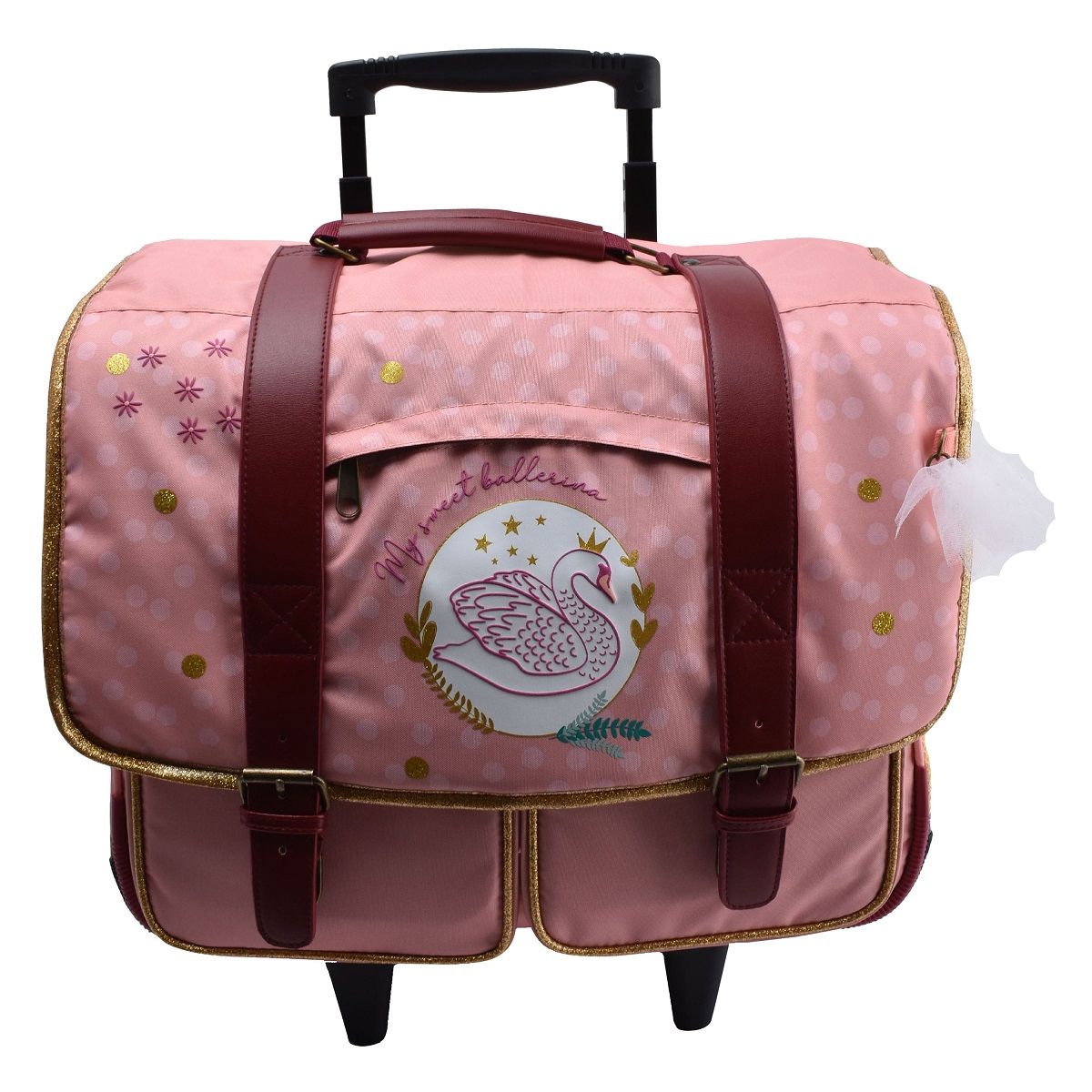 AUCHAN Cartable à roulettes Ballerina