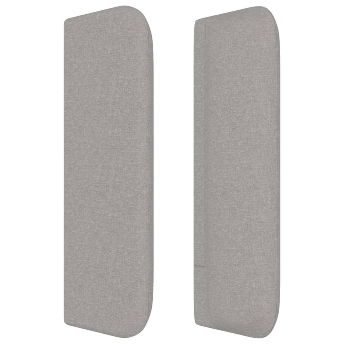 VIDAXL Tete de lit avec oreilles Gris clair 103x16x78/88 cm Tissu
