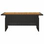 Voir la diapositive 3 : VIDAXL Table de jardin noir 100x50x43/63 cm acacia et resine tressee