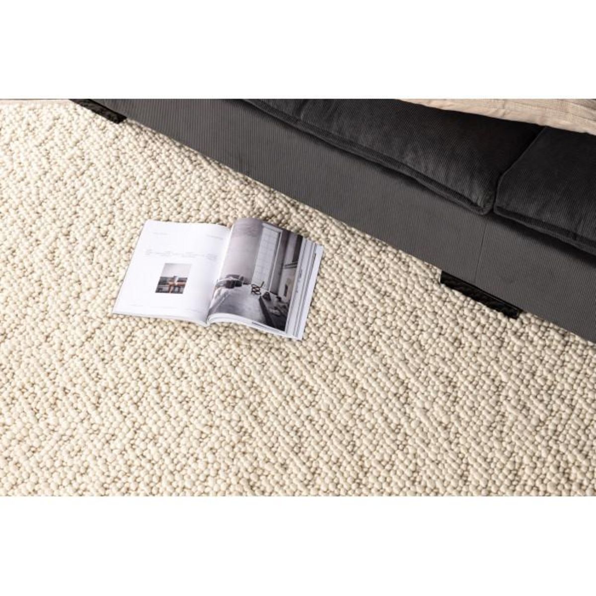 Paris Prix Tapis Déco en Laine  Jajru  200x300cm Blanc