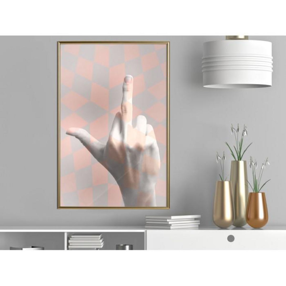 Paris Prix Affiche Murale Encadrée  Middle Finger