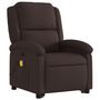 Voir la diapositive 4 : VIDAXL Fauteuil inclinable de massage electrique Marron fonce Tissu