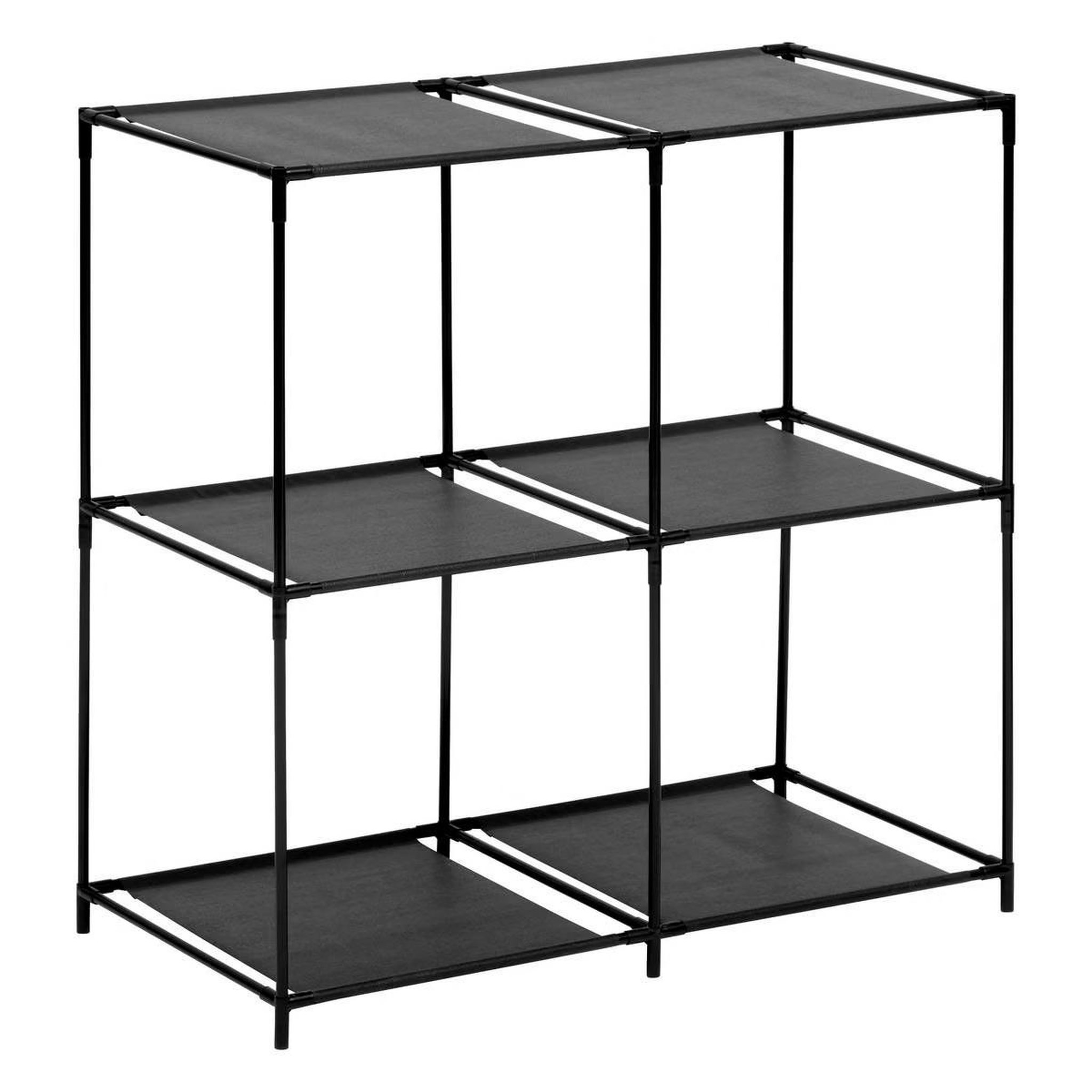 Voir la diapositive 3 : FIVE Étagère 4 cases & 4 boîtes  mix n'modul  68cm noir