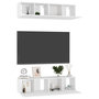 Voir la diapositive 3 : VIDAXL Meubles TV 4 pcs Blanc brillant 60x30x30 cm Bois d'ingenierie