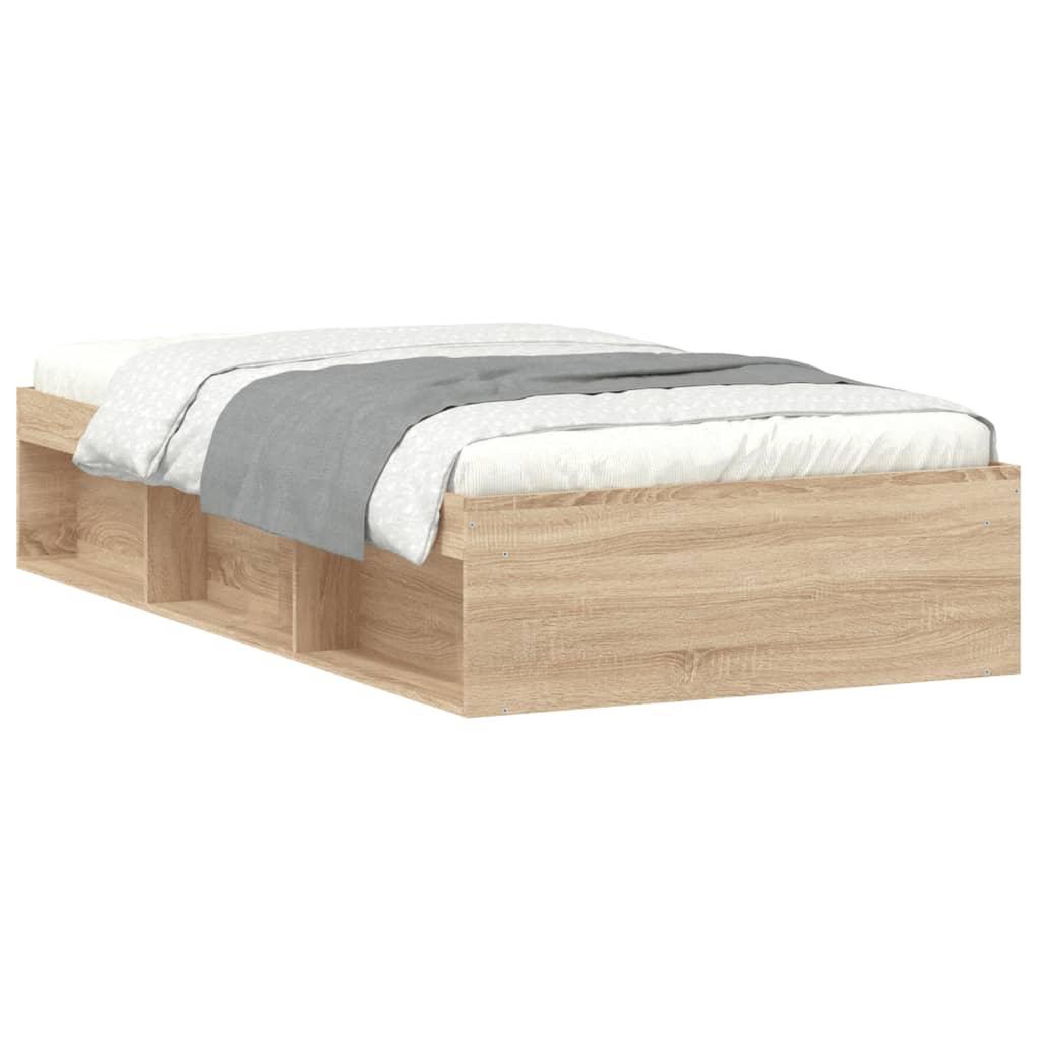 Voir la diapositive 2 : VIDAXL Cadre de lit sans matelas chene sonoma 90x190 cm