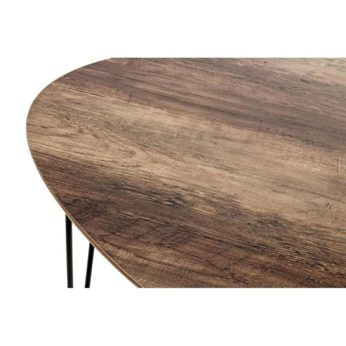 Paris Prix Lot de 2 Tables d'Appoint  Lamy  48cm Noir & Chêne