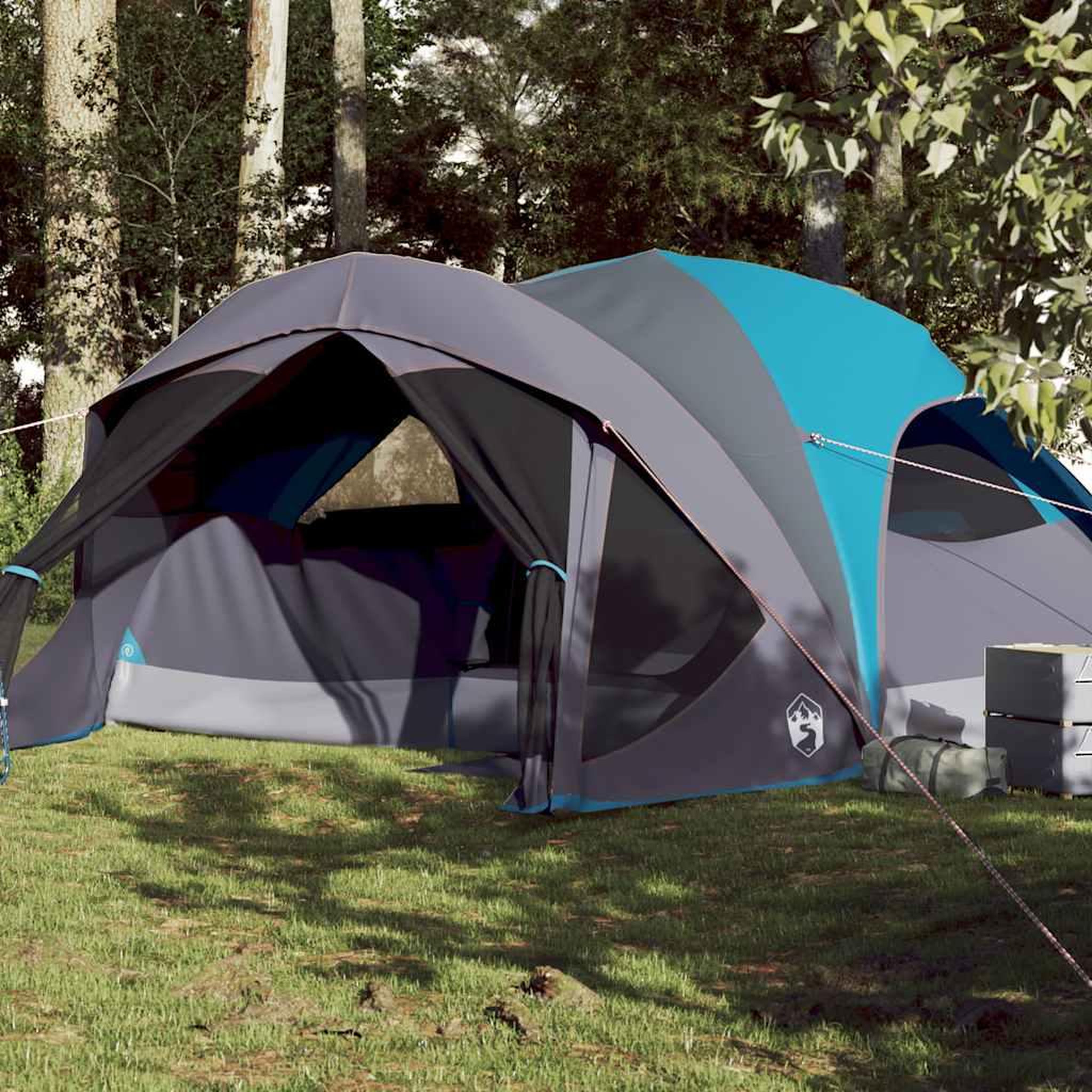 VIDAXL Tente de cabine familiale 6 personnes bleu impermeable